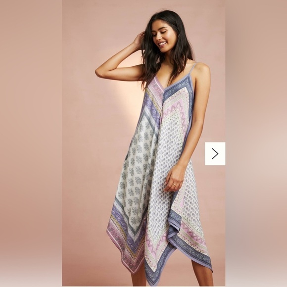 Anthropologie Dresses & Skirts - Anthropologie Floreat Scarf-Printed Slip Dress Size X Small New with Tags